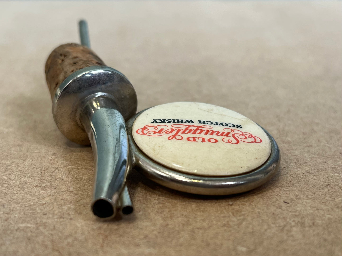 Vintage Drinks Bottle Pourer Old Smuggler Scotch Whisky Spirits Pub