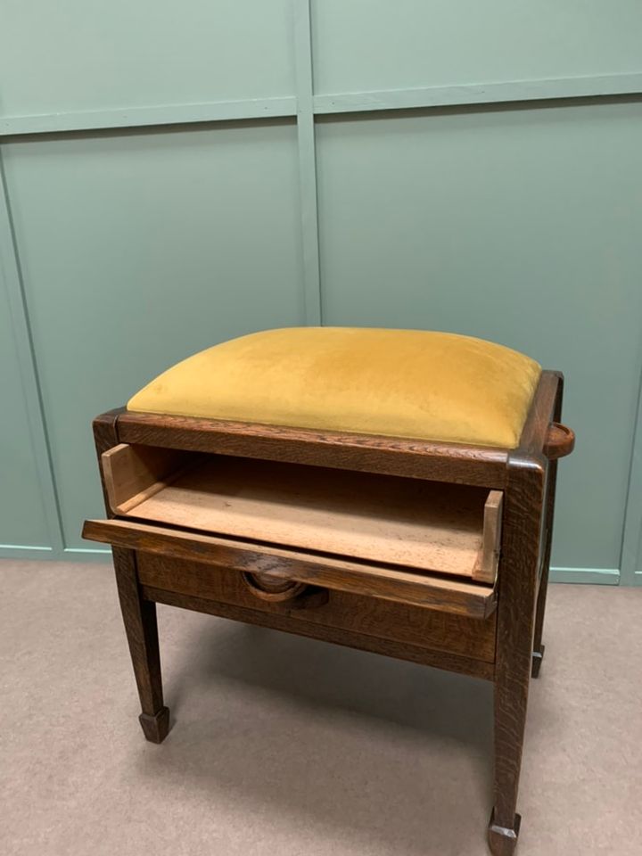 Victorian Piano Stool with Drawers