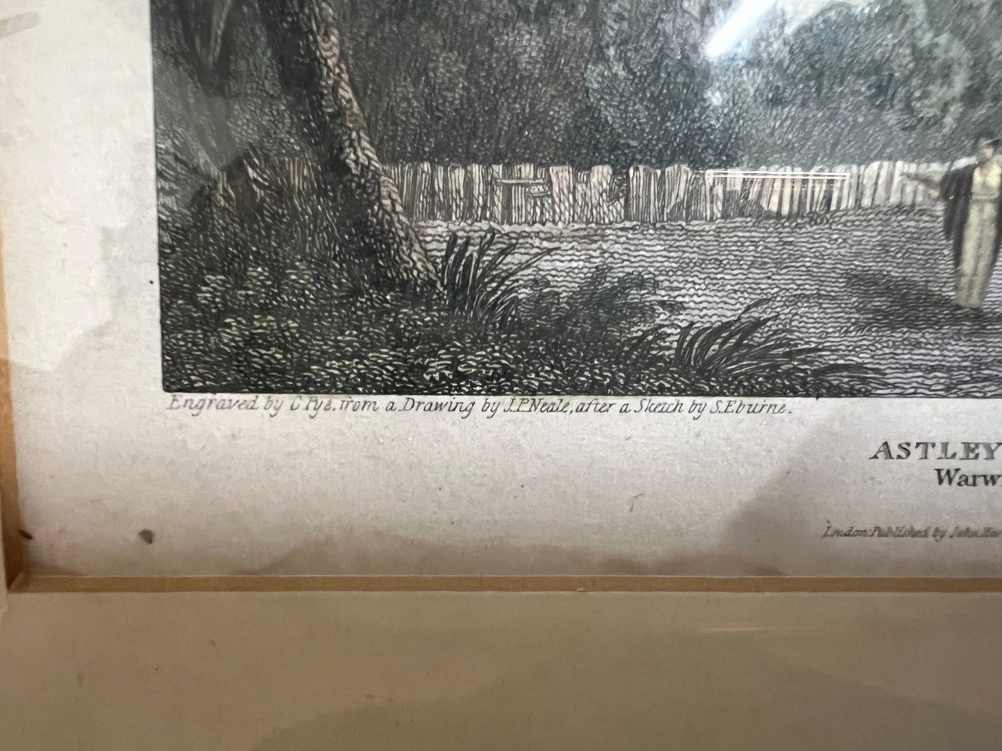 Engraving by C Pye of Astley Castle, Warwickshire