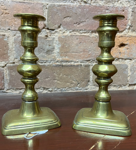 Pair of Vintage Brass Candle Stick Holders