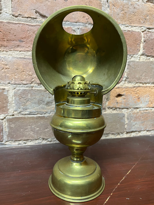 Antique Large Brass Oil Lamp