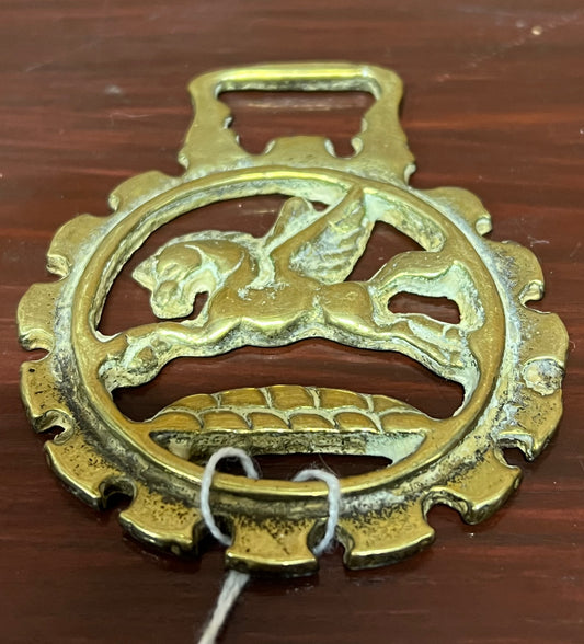 Vintage Horse Brass, Buckle, Collectable, Unicorn, Horse, Flying