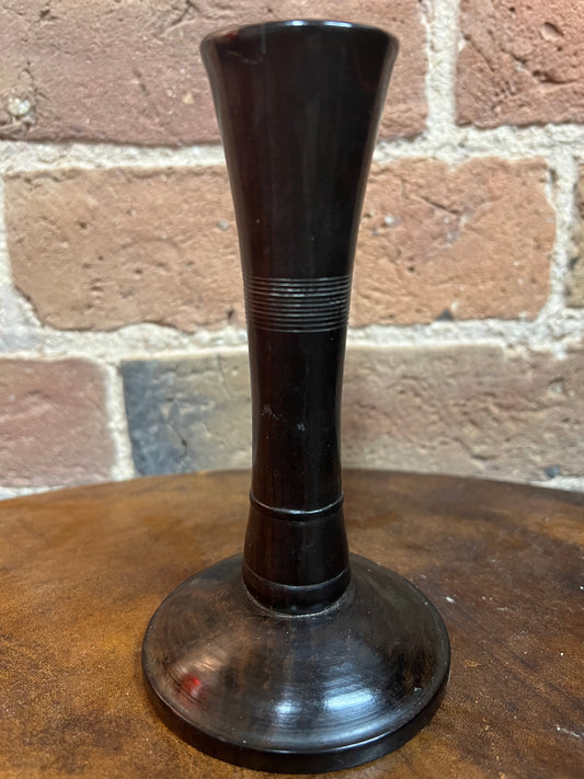 Unusual Rare Antique Lignum Vitae Wood Spill Vase