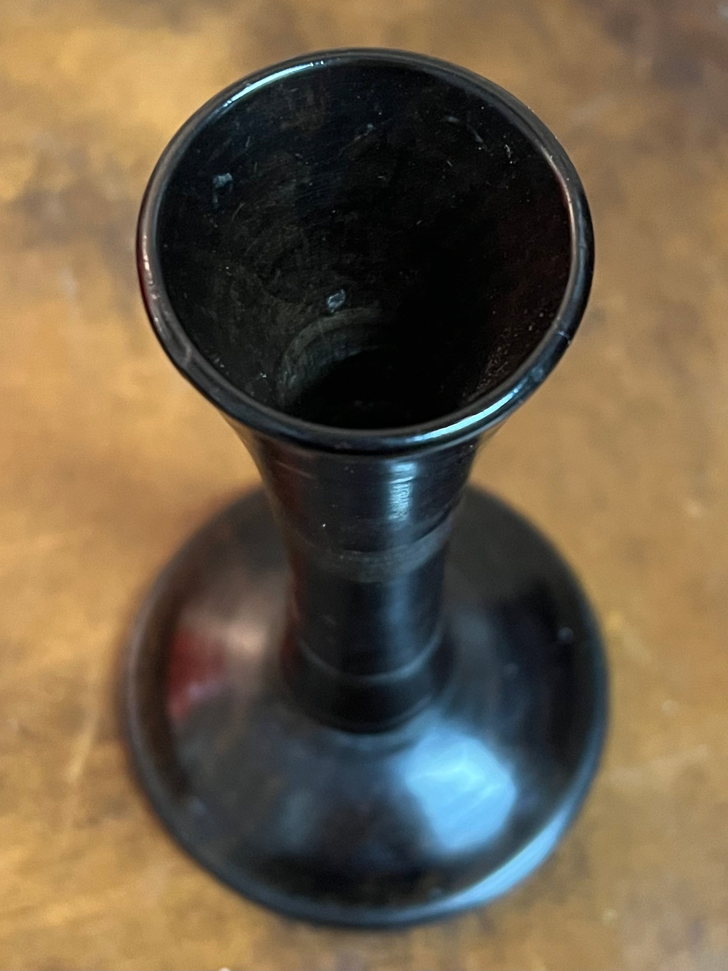 Unusual Rare Antique Lignum Vitae Wood Spill Vase