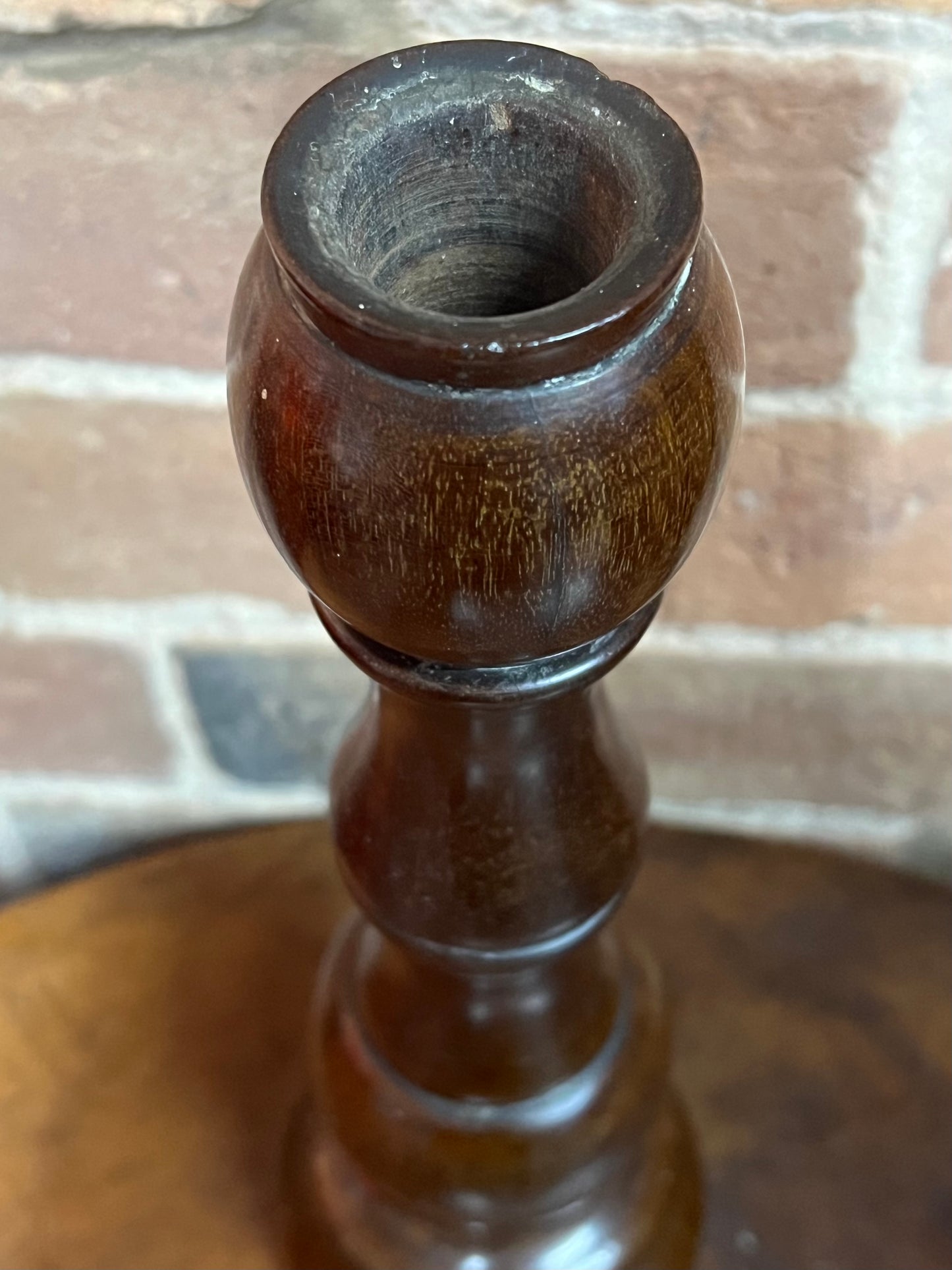Antique Wooden Candlestick