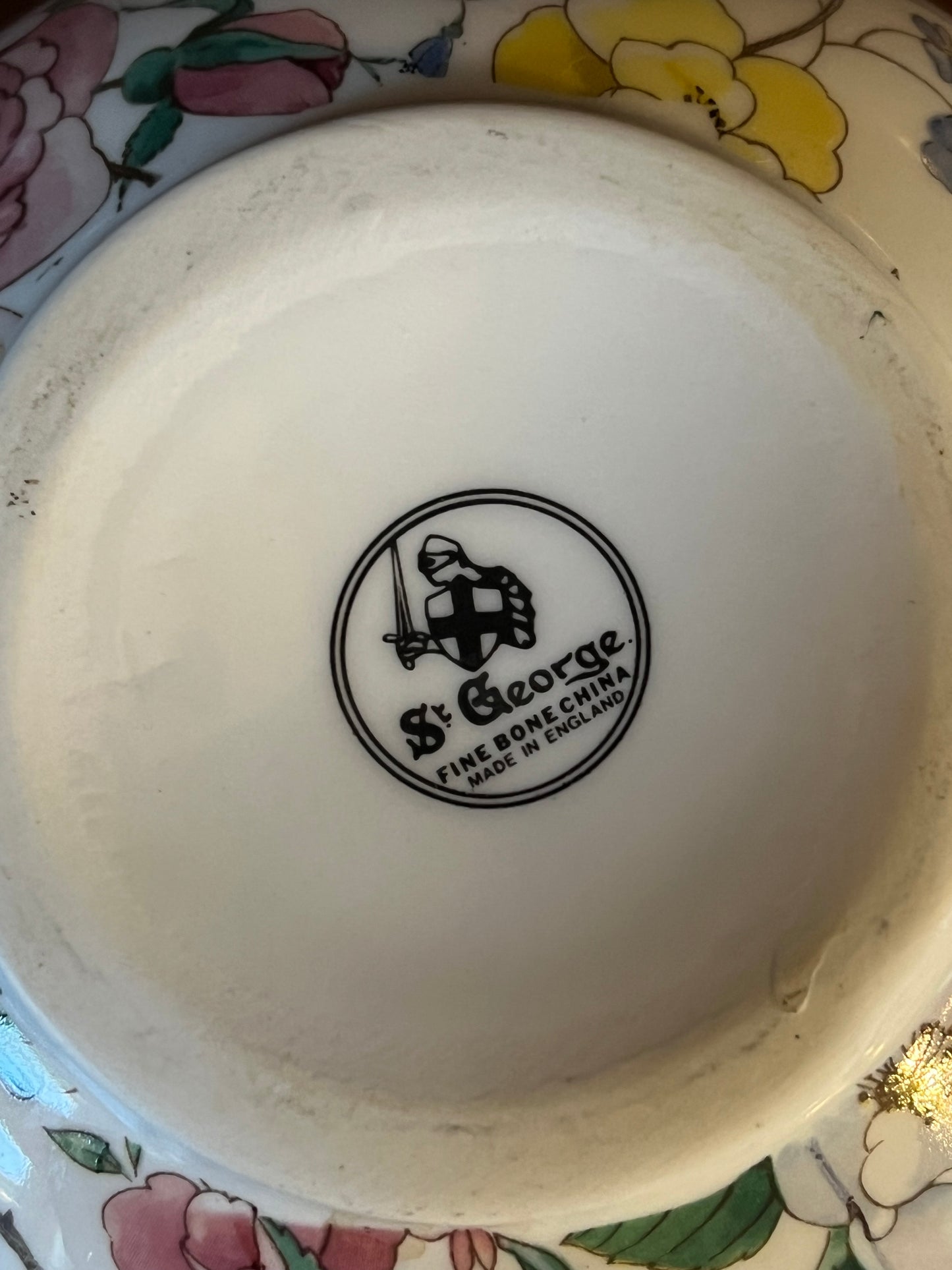 Vintage Fine Bone China St George Floral Teapot