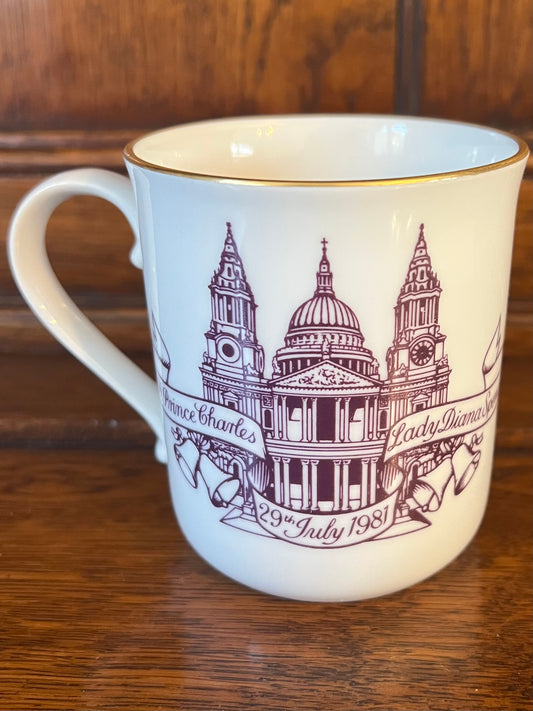 Royal Wedding Commemorative Mug, Charles and Diana 1981 Royal Worcester