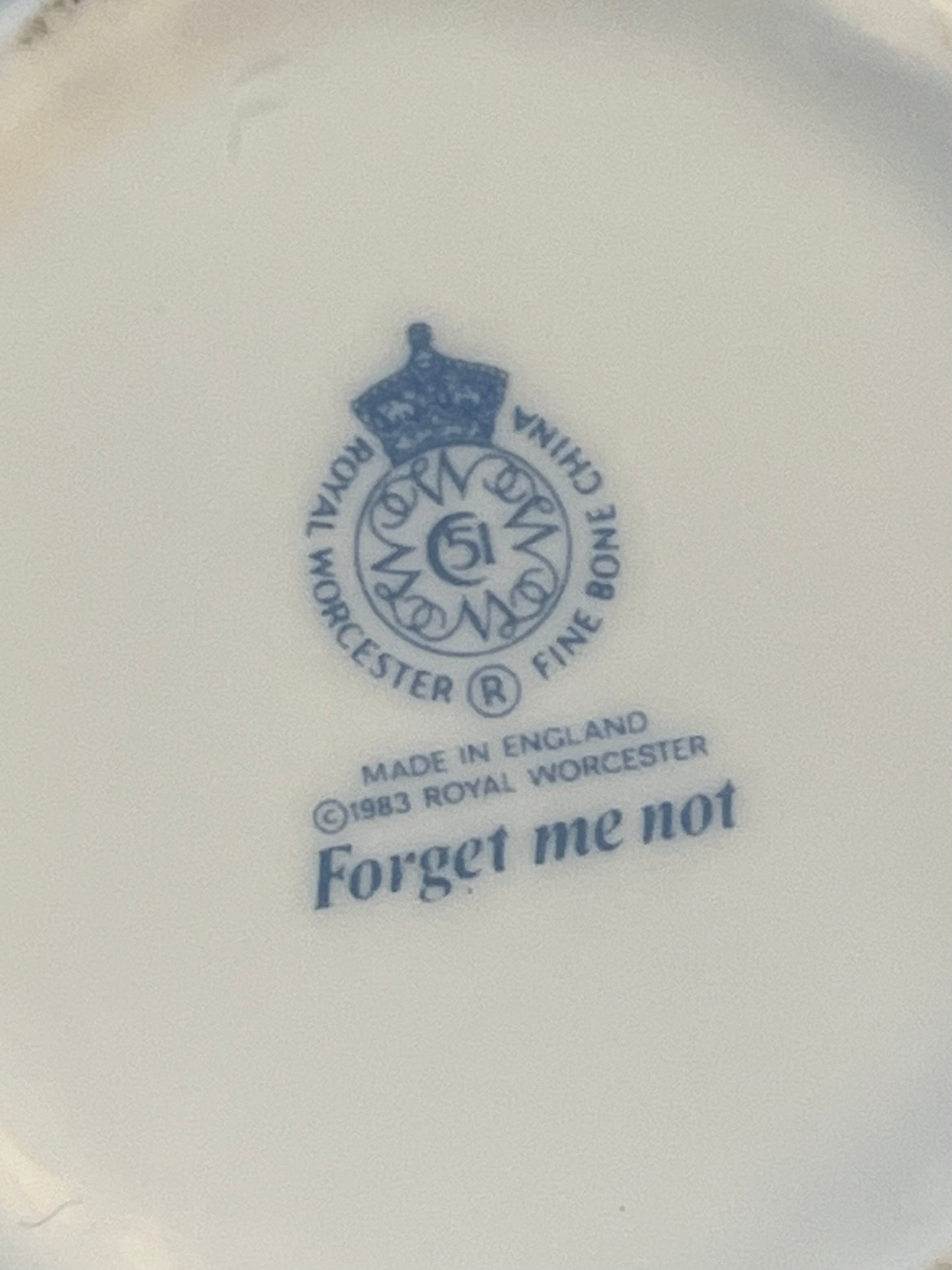 Vintage Royal Worcester Fine Bone China Forget Me Not Bud Vase