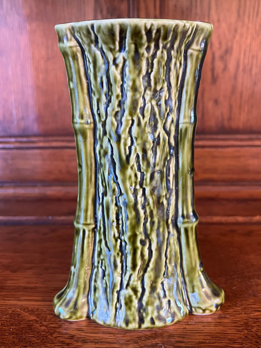 Unusual Vintage Green Tree Vase - Made in England 507