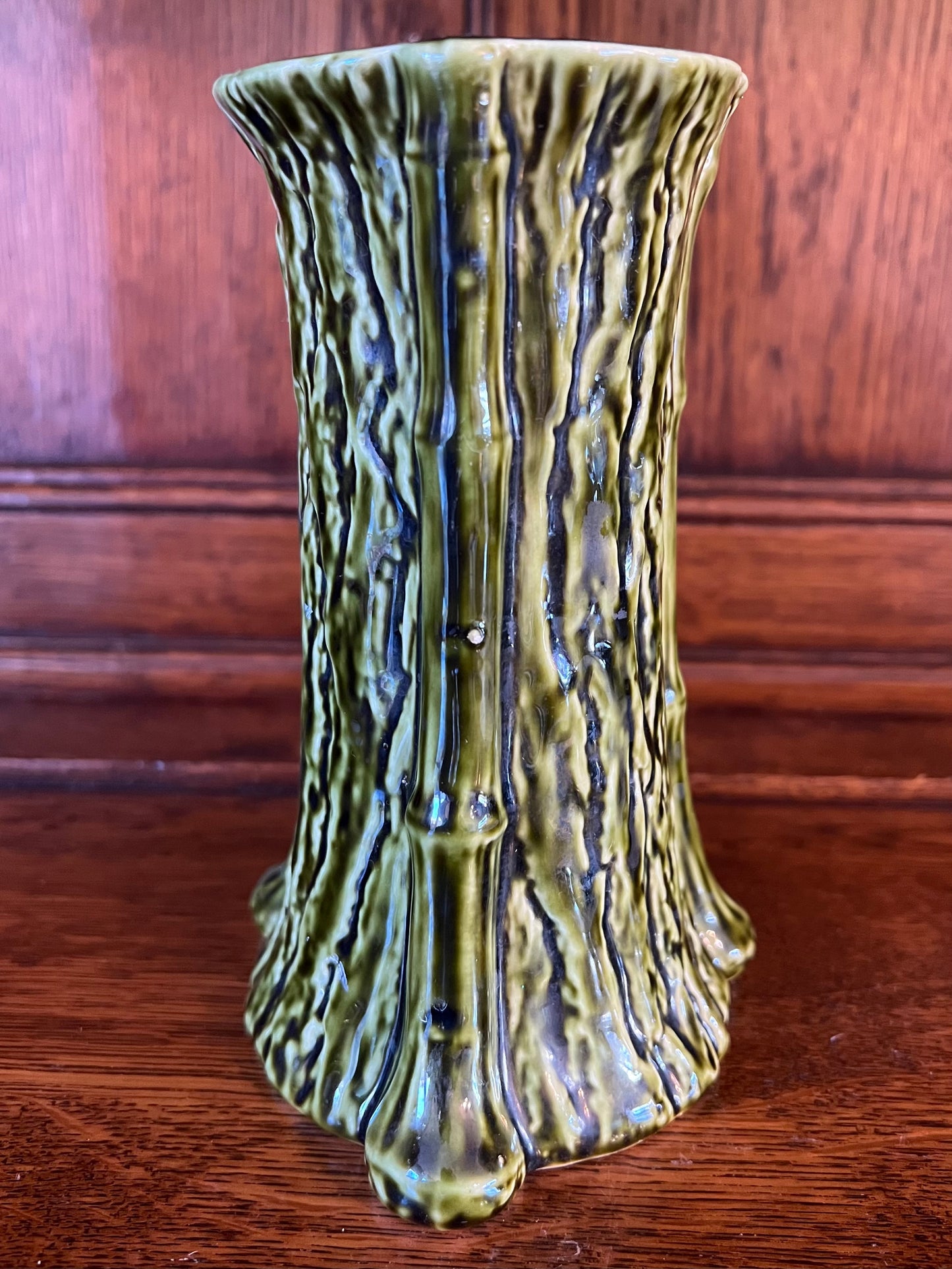 Unusual Vintage Green Tree Vase - Made in England 507