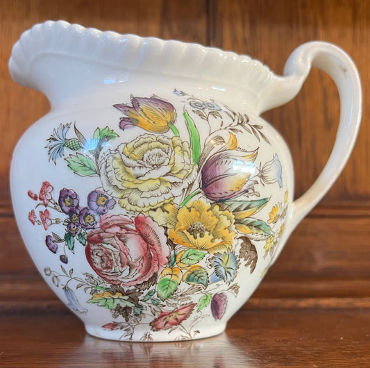 Vintage Johnson Brothers Windsor Ware Garden Bouquet Floral Jug