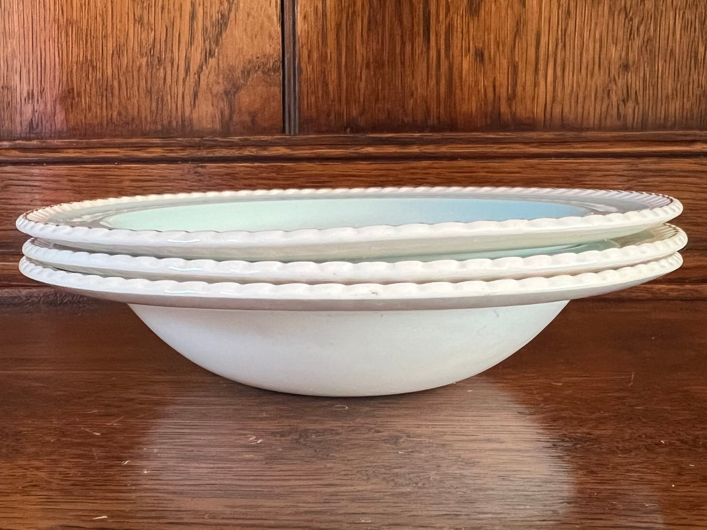 Set of 3 Wood & Sons Ltd Blue Floral Bowls Dinner Bowl