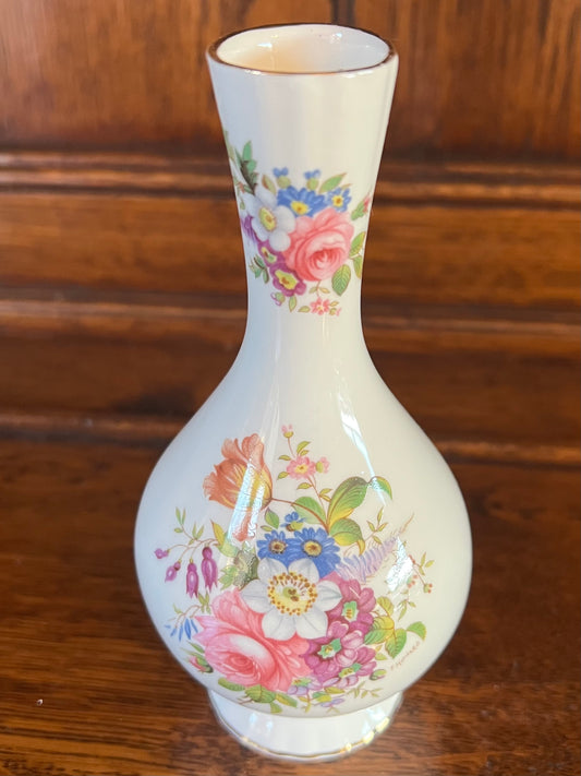 Vintage Aynsley Howard Sprays Fine Bone China Bud Vase, Floral, Flowers