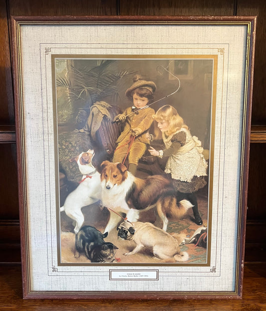 Vintage Charles Burton Barber Four in Hand Picture Framed 1845 - 1894