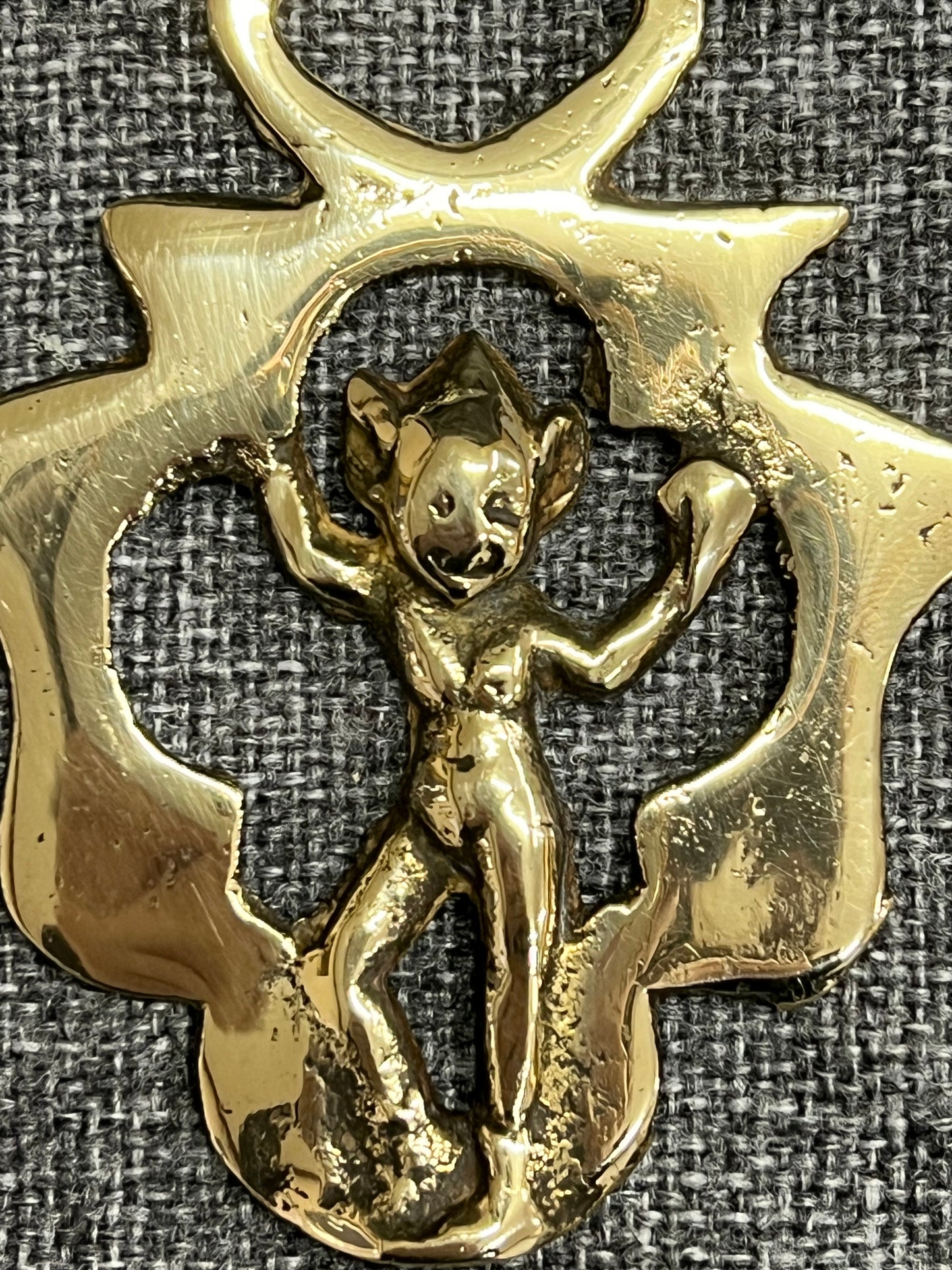 Vintage Horse Brass, Buckle, Collectable, Pixie