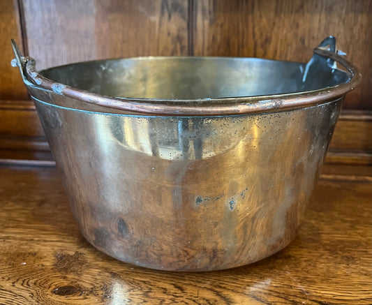 Vintage Brass Jam Pot with Handle