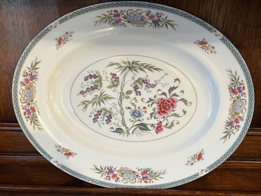 Wedgwood Floral Serving Platter Plate Kingston R4677 Bone China