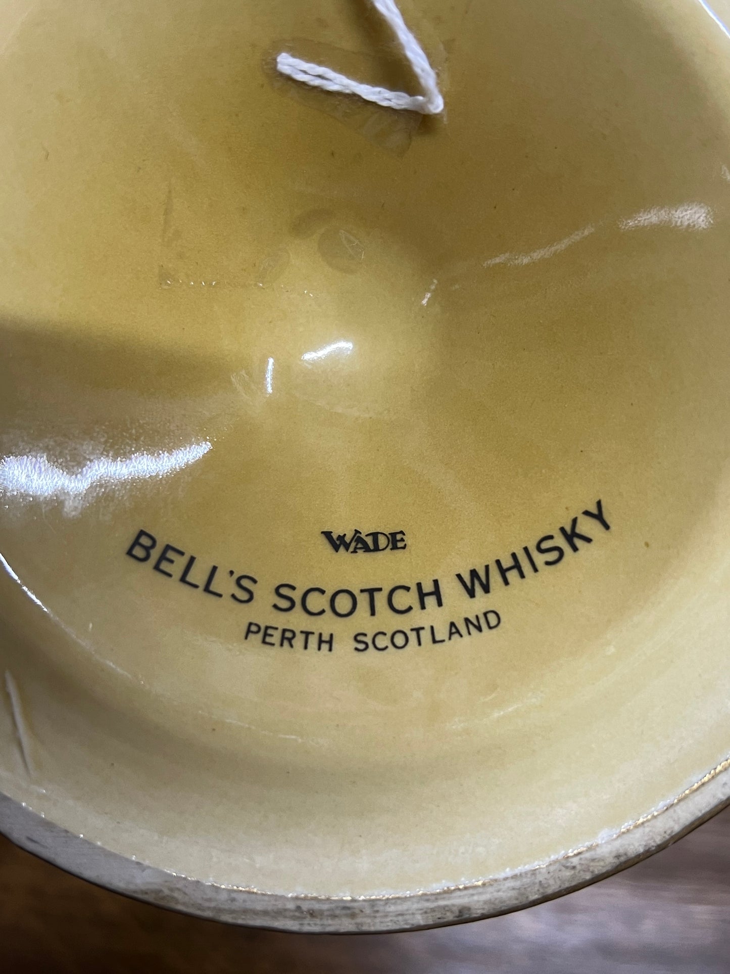 Vintage Wade Bells Blended Scotch Whiskey Bell Shaped Ceramic Bottle Rare Label