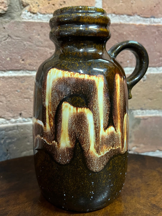 Vintage West Germany Brown Gold Jug with Handle 413-20