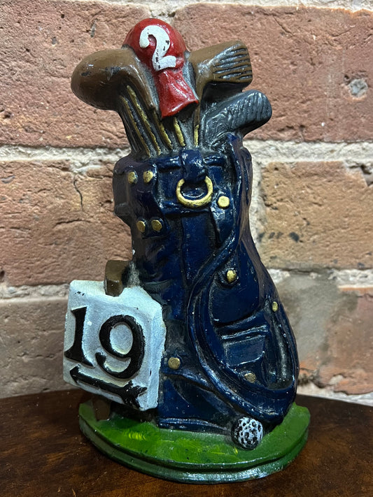 Cast Iron Door Stop Golf Bag