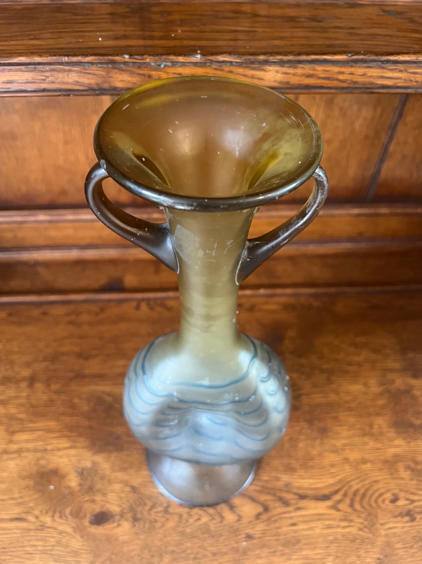 Unusual Antique Handblown Glass Vase