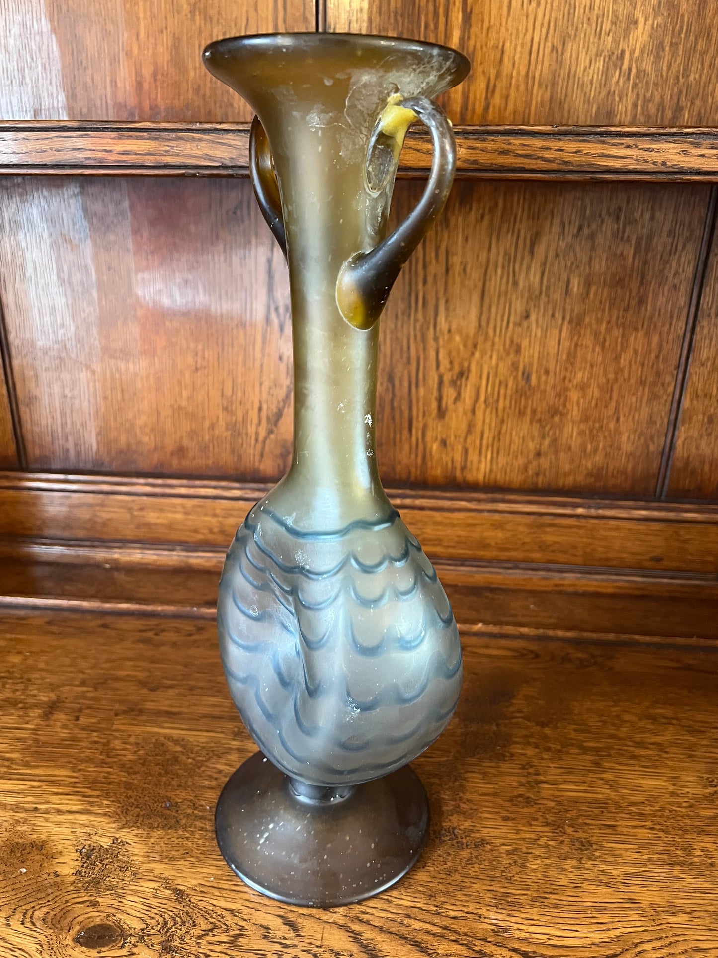 Unusual Antique Handblown Glass Vase