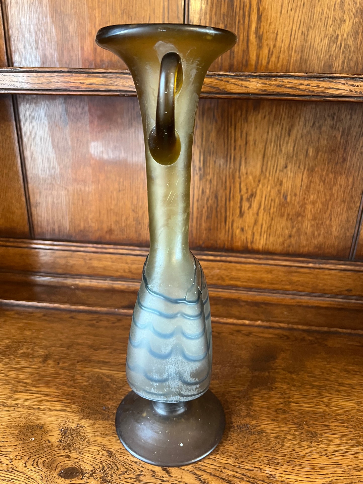 Unusual Antique Handblown Glass Vase