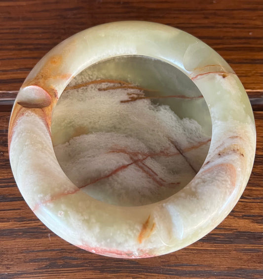 Vintage Onyx Ashtray / Trinket Dish