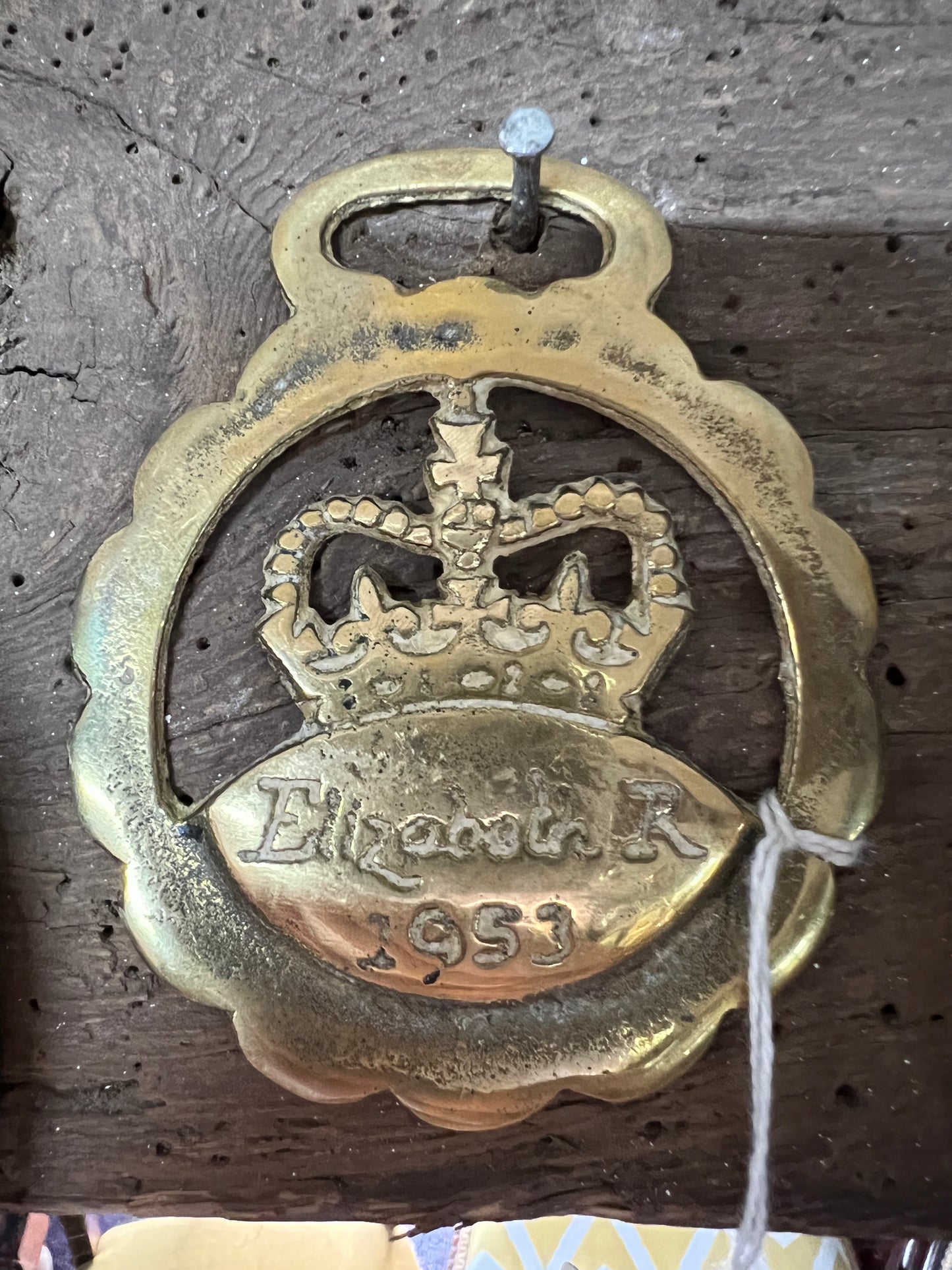 Vintage Horse Brass Elizabeth R 1953 Collectable