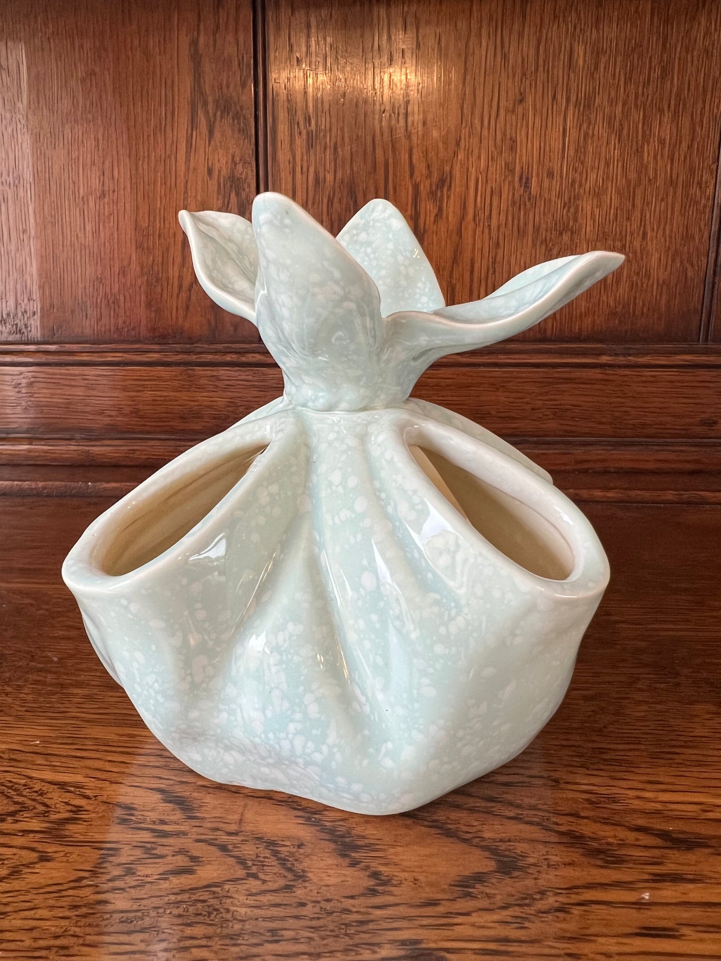 Small Floral Light Green Flower Lily Bud Vase