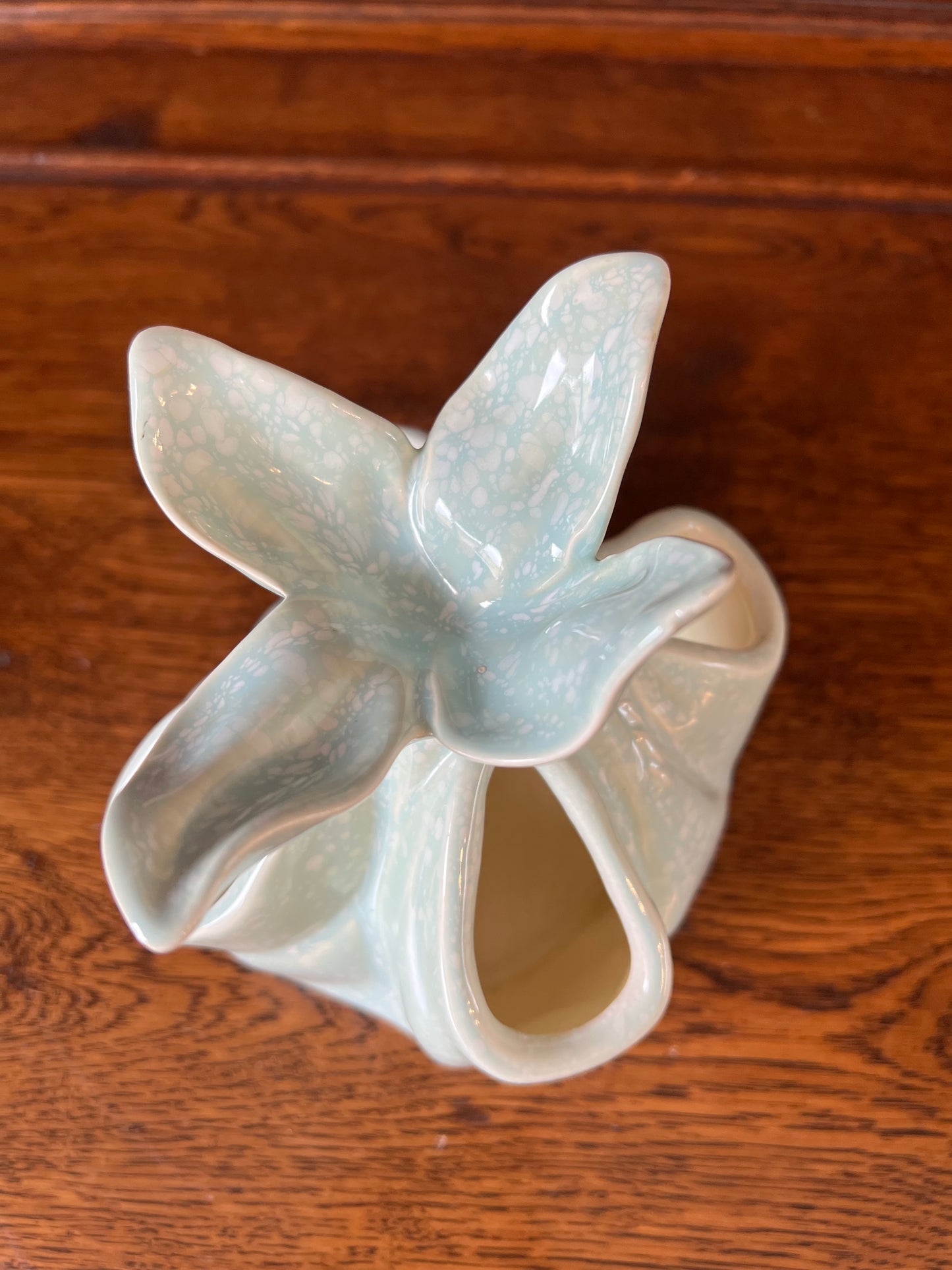 Small Floral Light Green Flower Lily Bud Vase
