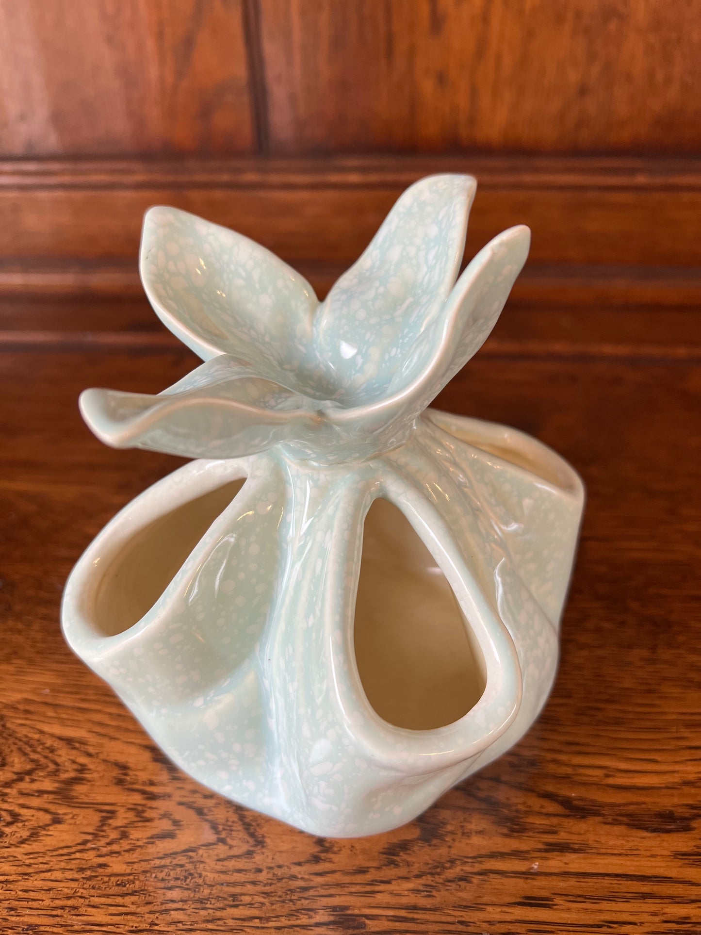 Small Floral Light Green Flower Lily Bud Vase