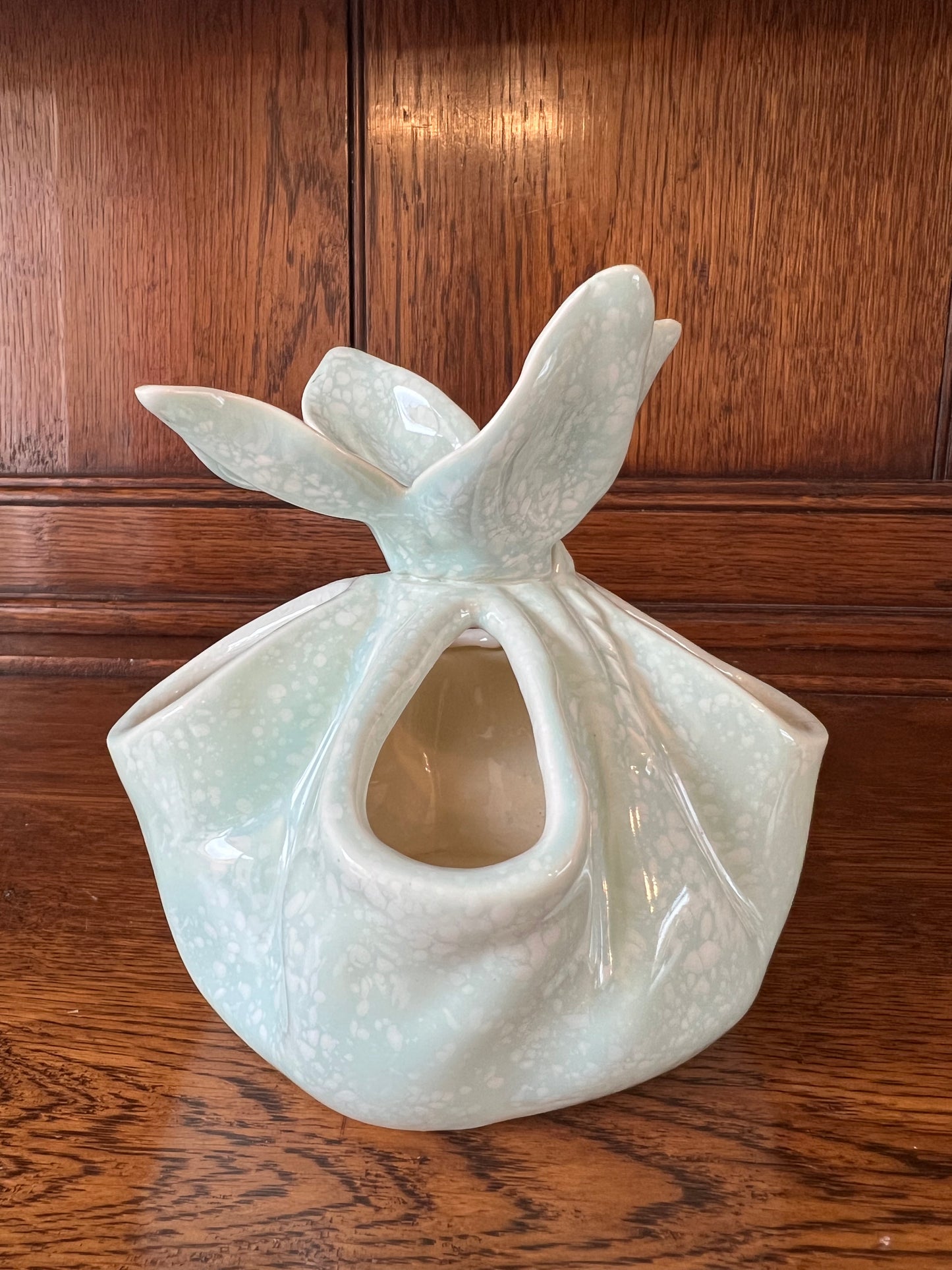 Small Floral Light Green Flower Lily Bud Vase