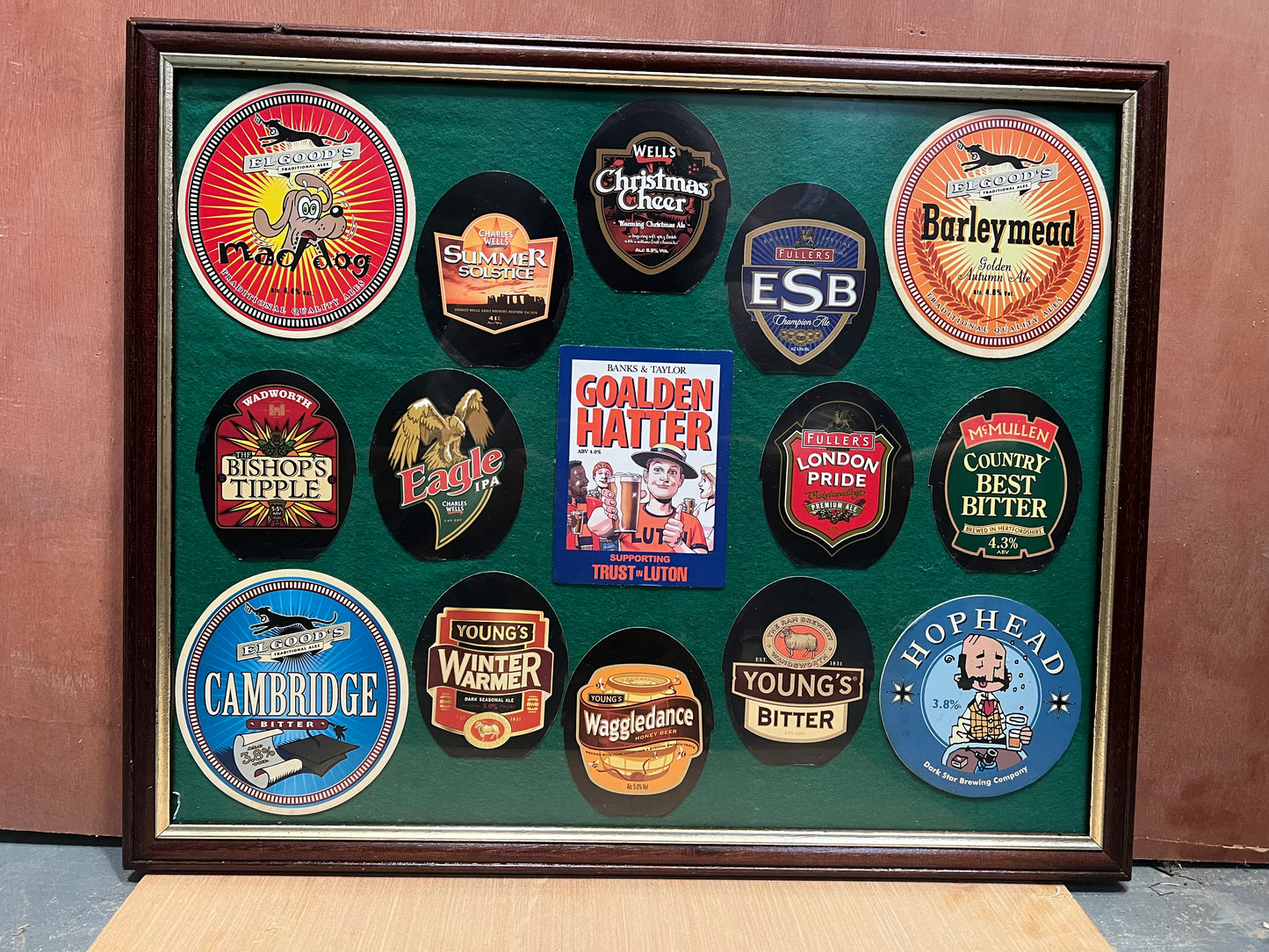 Framed Vintage Pub Memorabilia