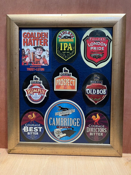 Framed Vintage Pub Memorabilia