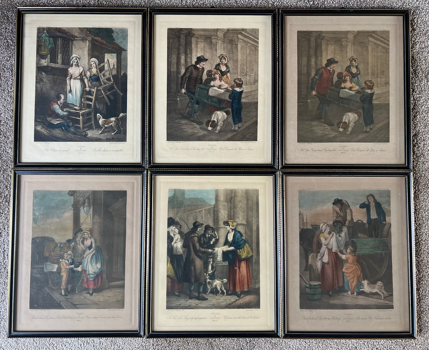 Vintage Framed Cries of London Prints