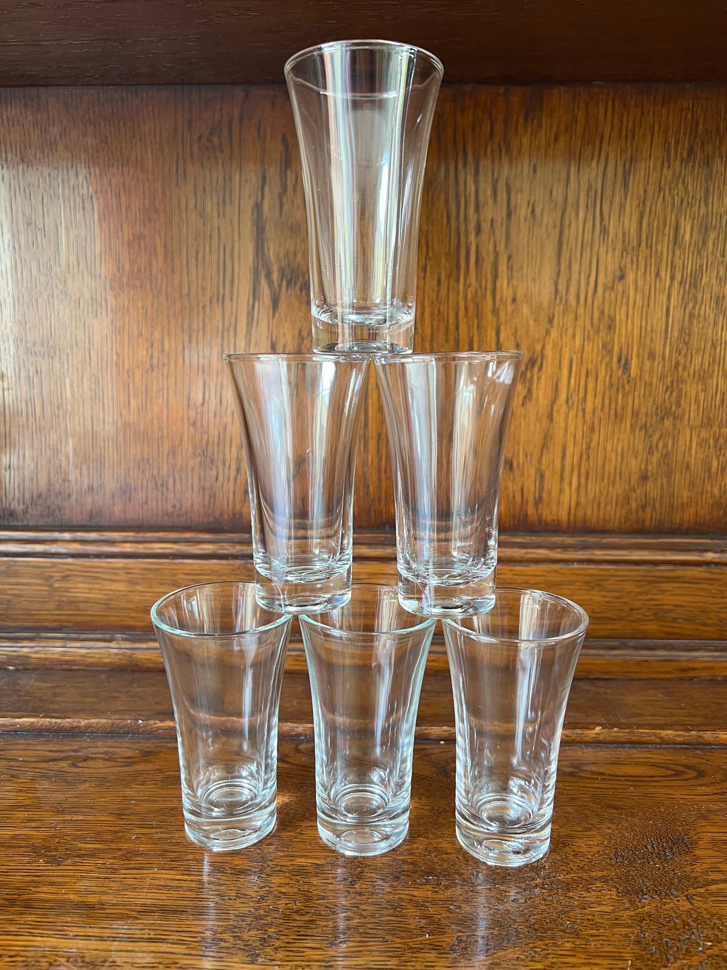 Set of 6 Clear Shot Glasses