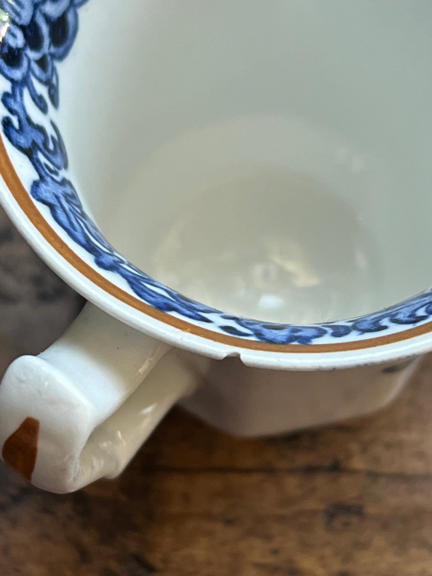 Pair of Vintage Booths Silicon China Teacup and Saucer Sets Blue and White