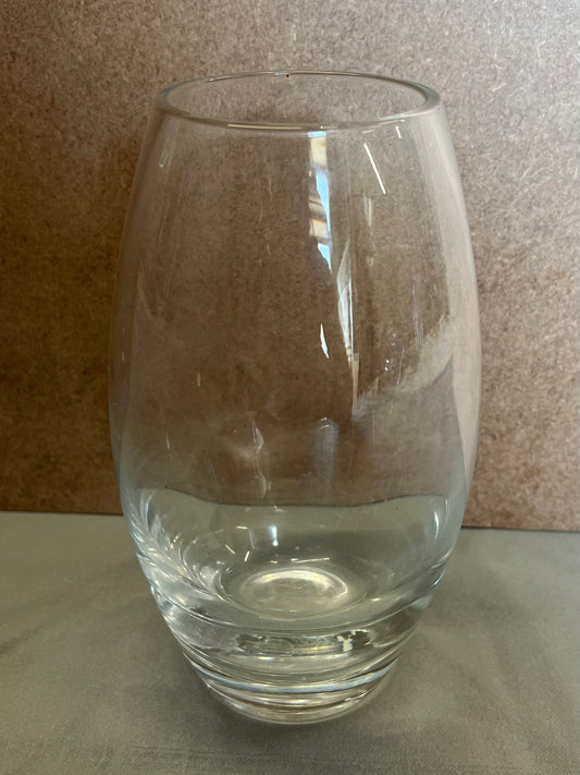 Plain Clear Glass Vase Flowers Home Decor Decorative Accent