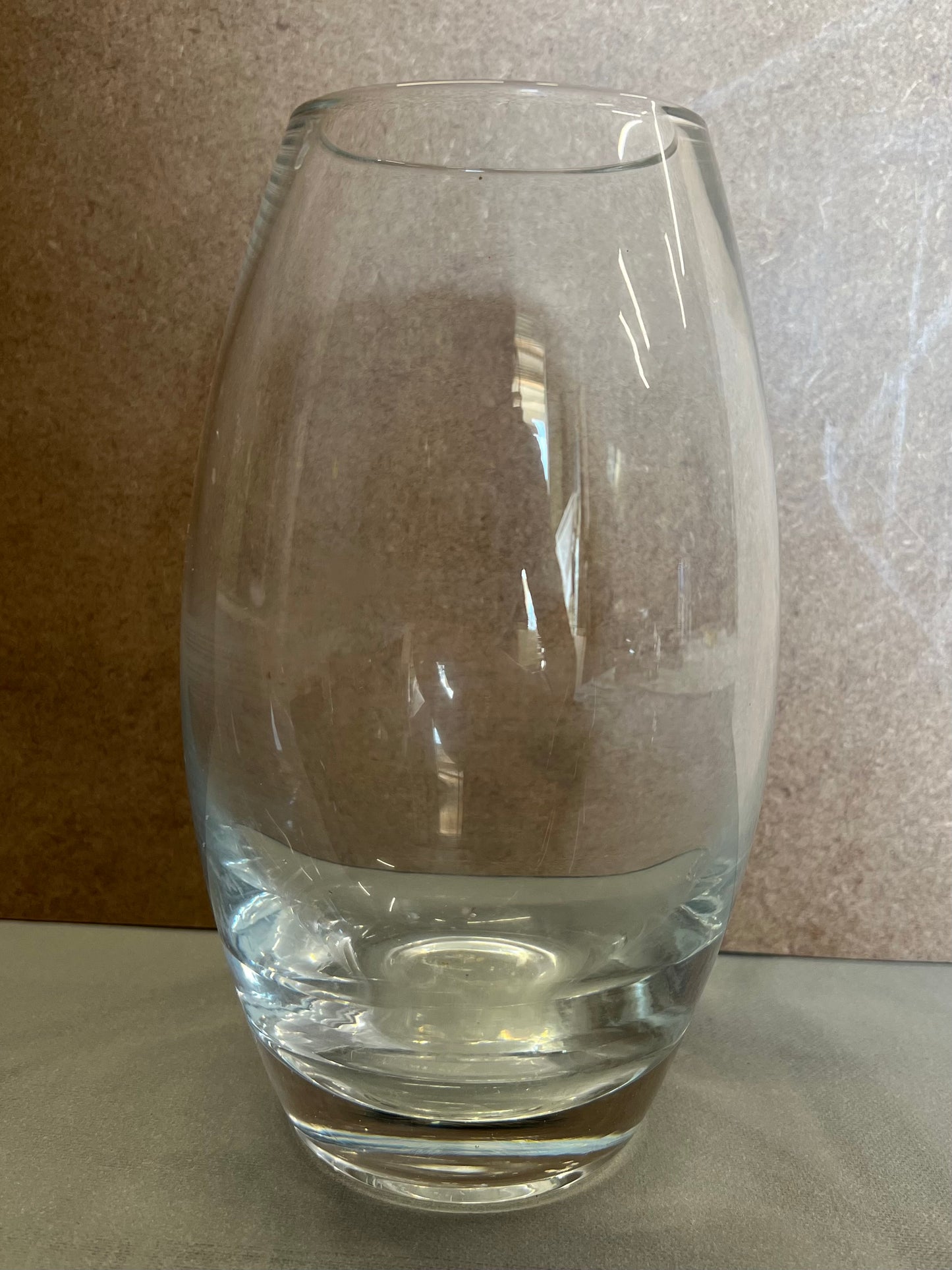 Plain Clear Glass Vase Flowers Home Decor Decorative Accent