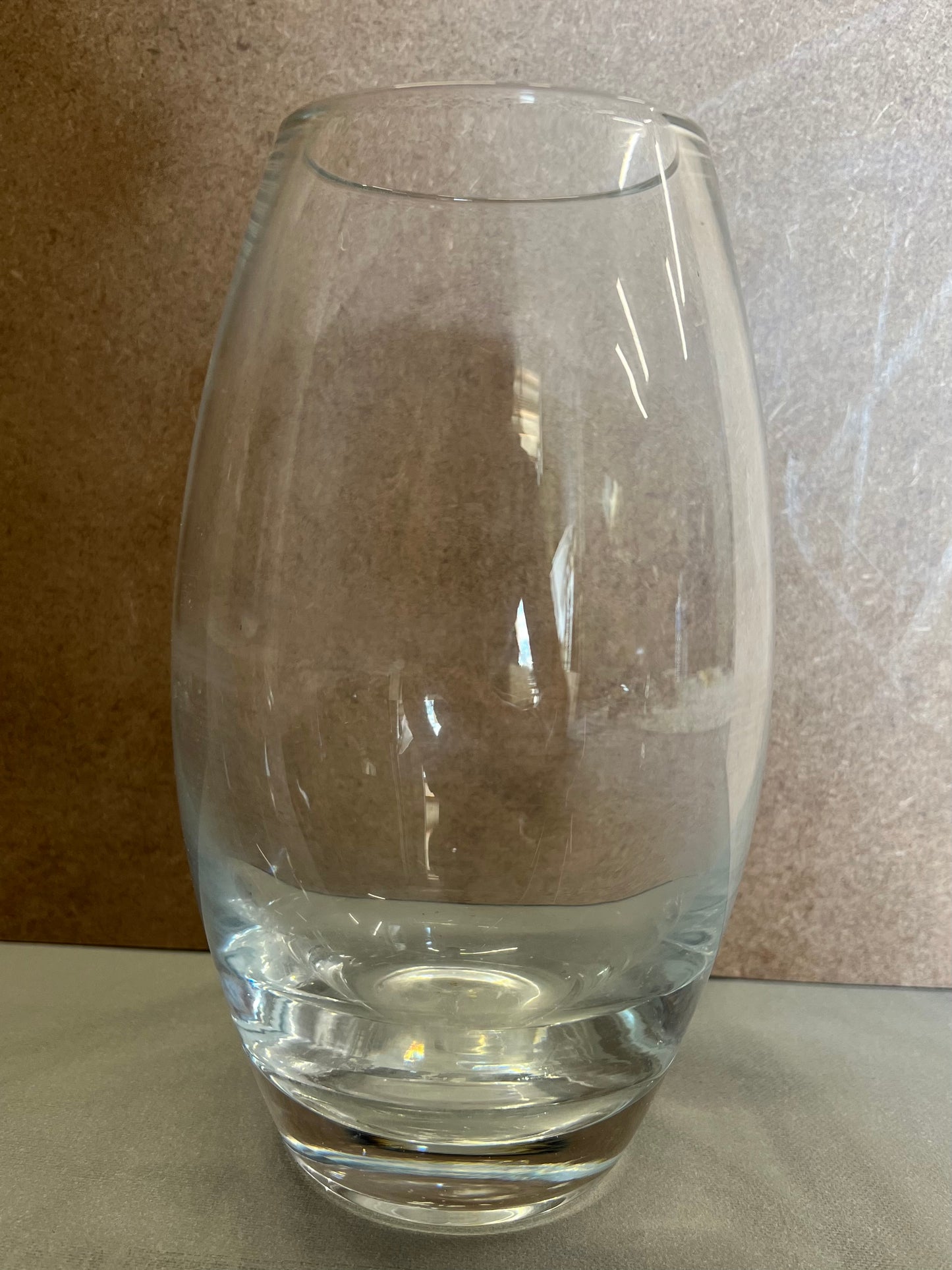 Plain Clear Glass Vase Flowers Home Decor Decorative Accent