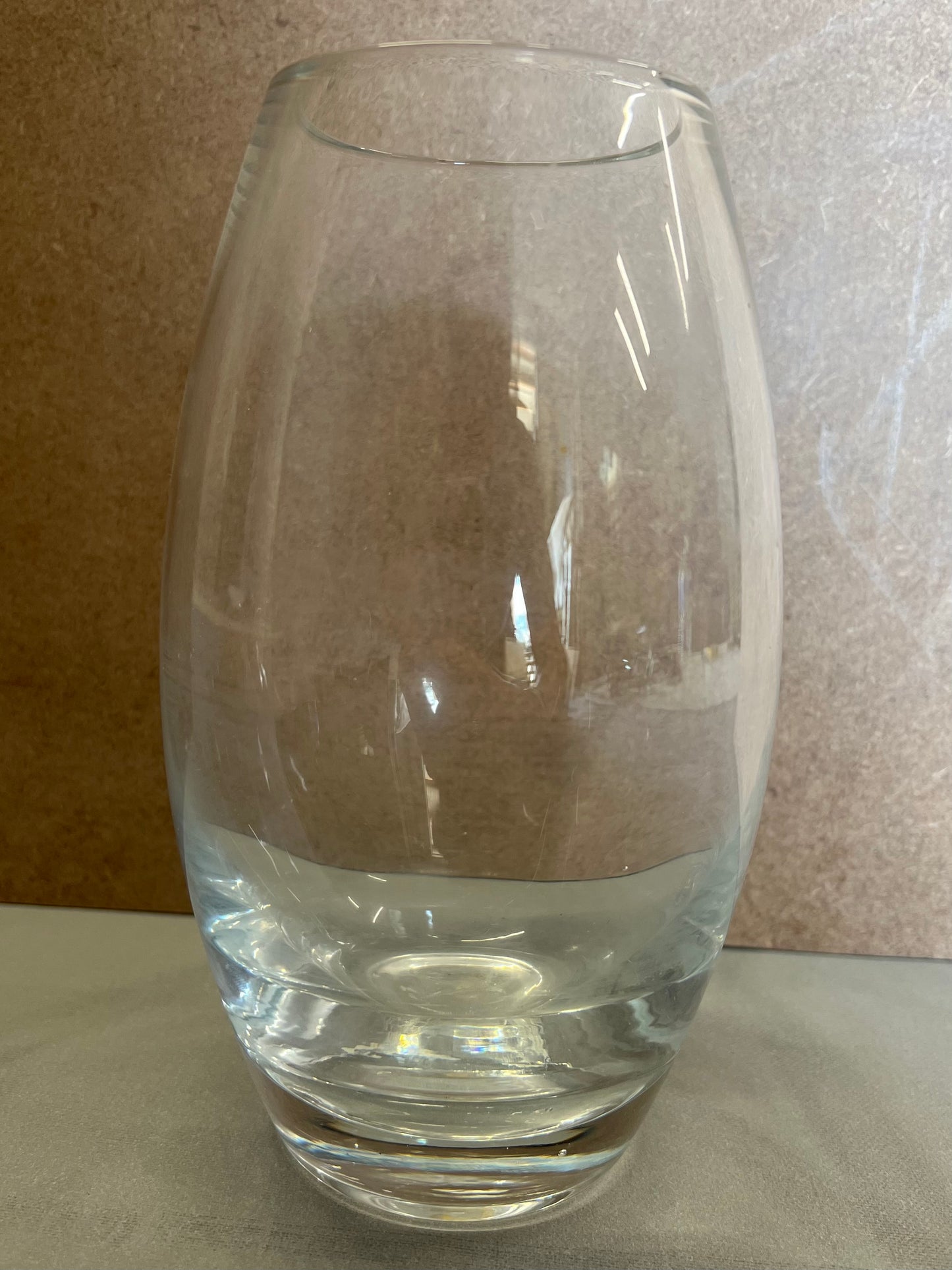 Plain Clear Glass Vase Flowers Home Decor Decorative Accent