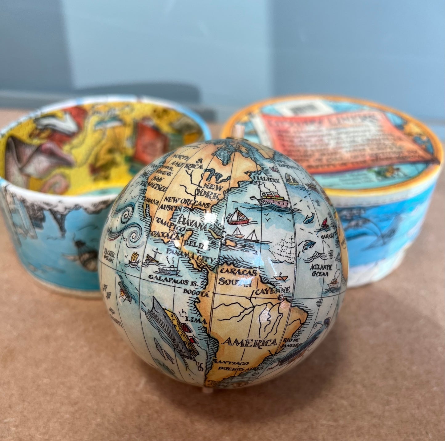 Vintage Traveler's World Globe in a Box Collectible Gift Present