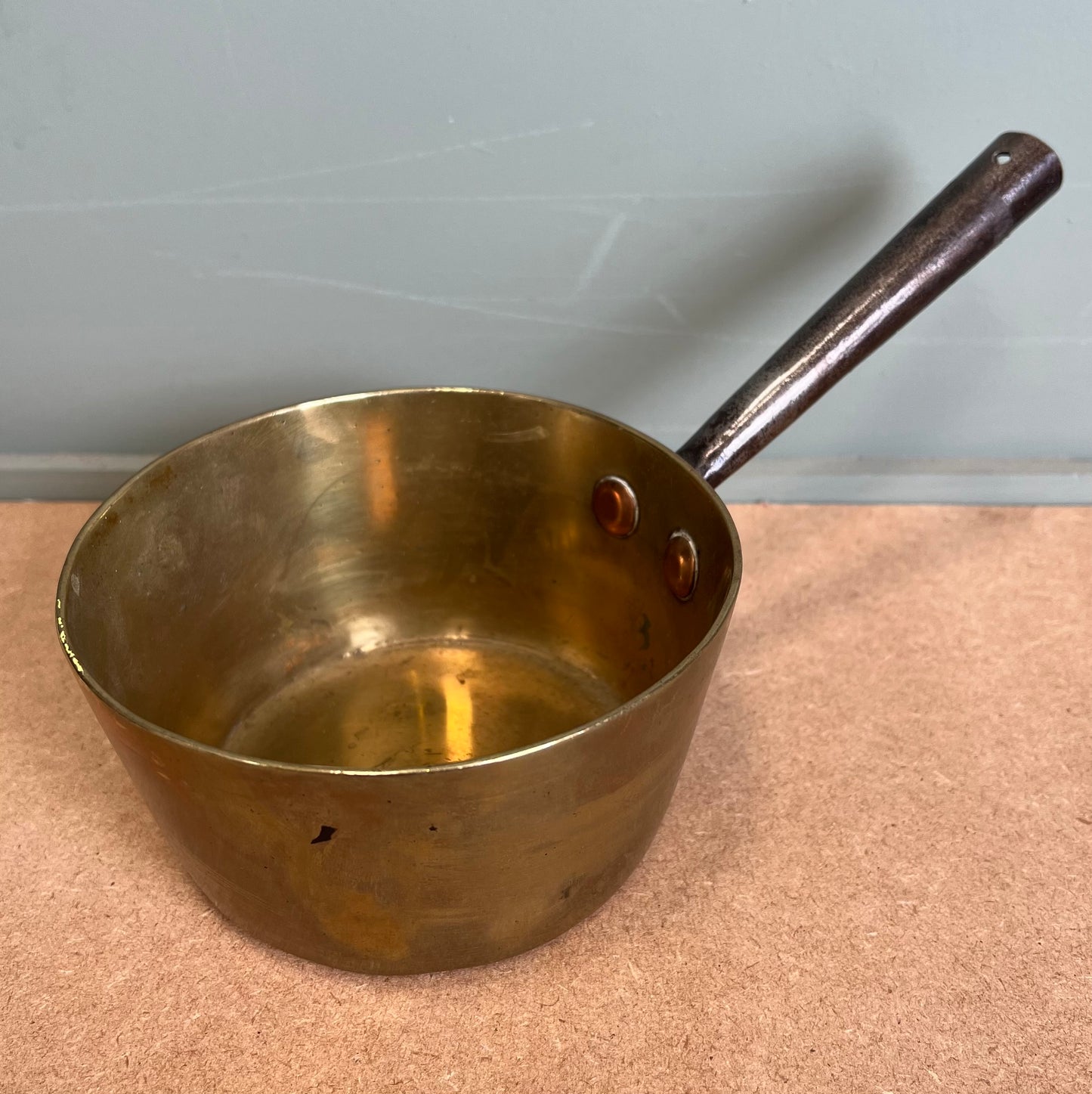 Small Antique Brass Cooking Pan