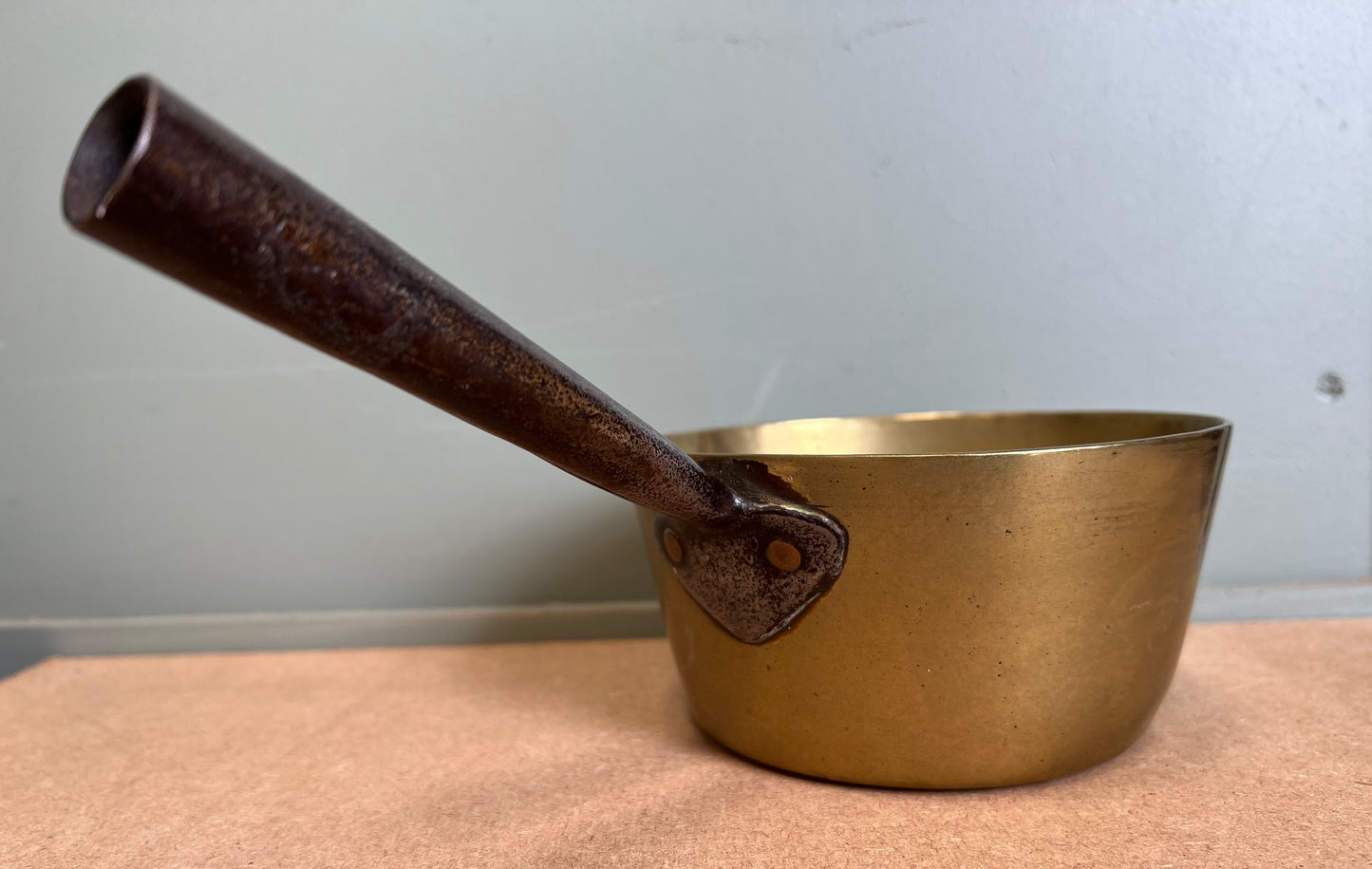 Small Antique Brass Cooking Pan