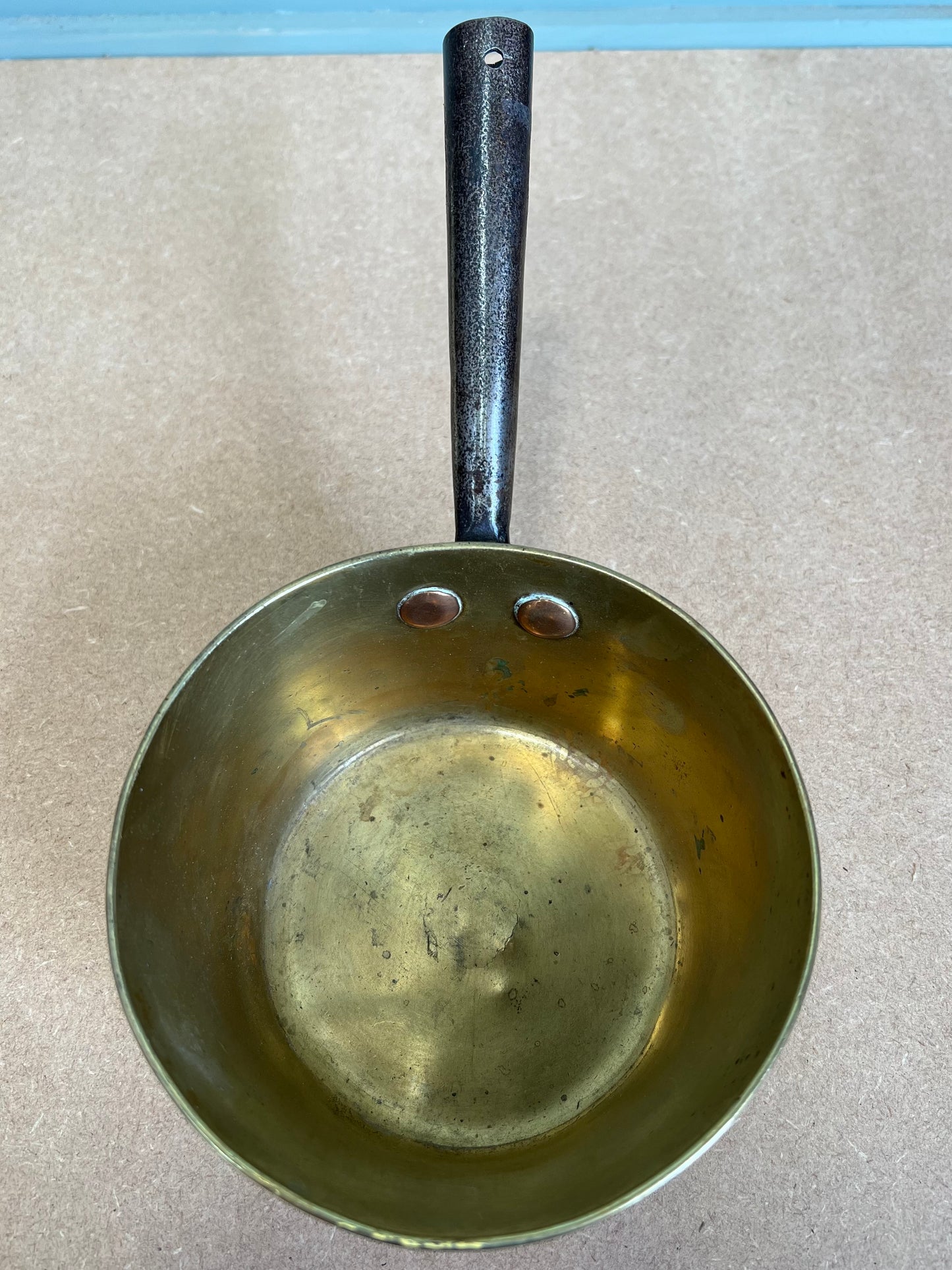 Small Antique Brass Cooking Pan