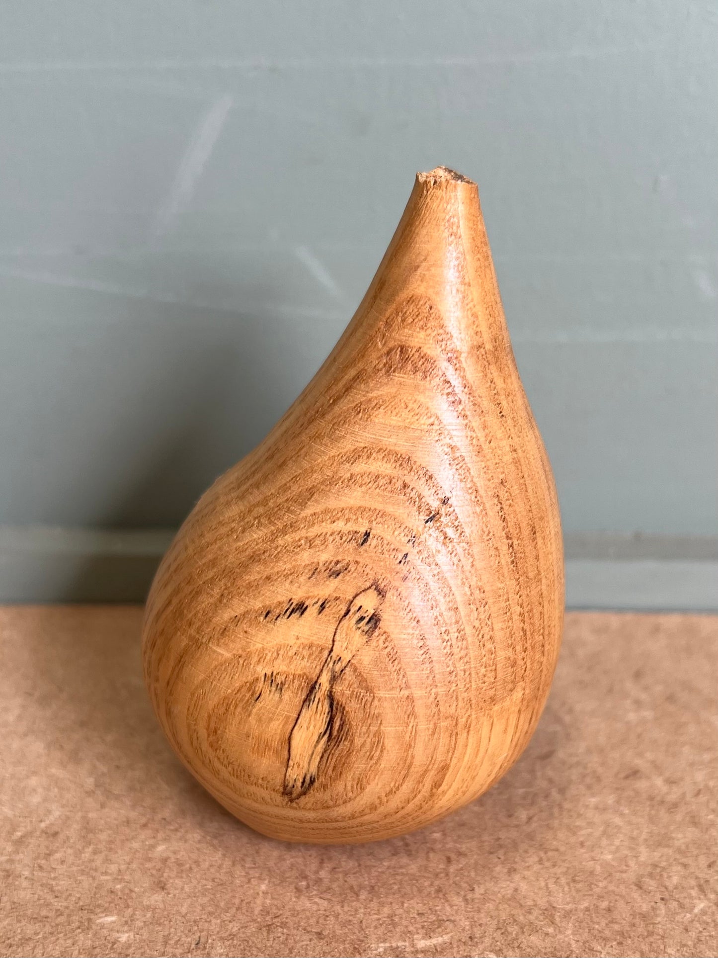 Small Wooden Treen Pear Ornament