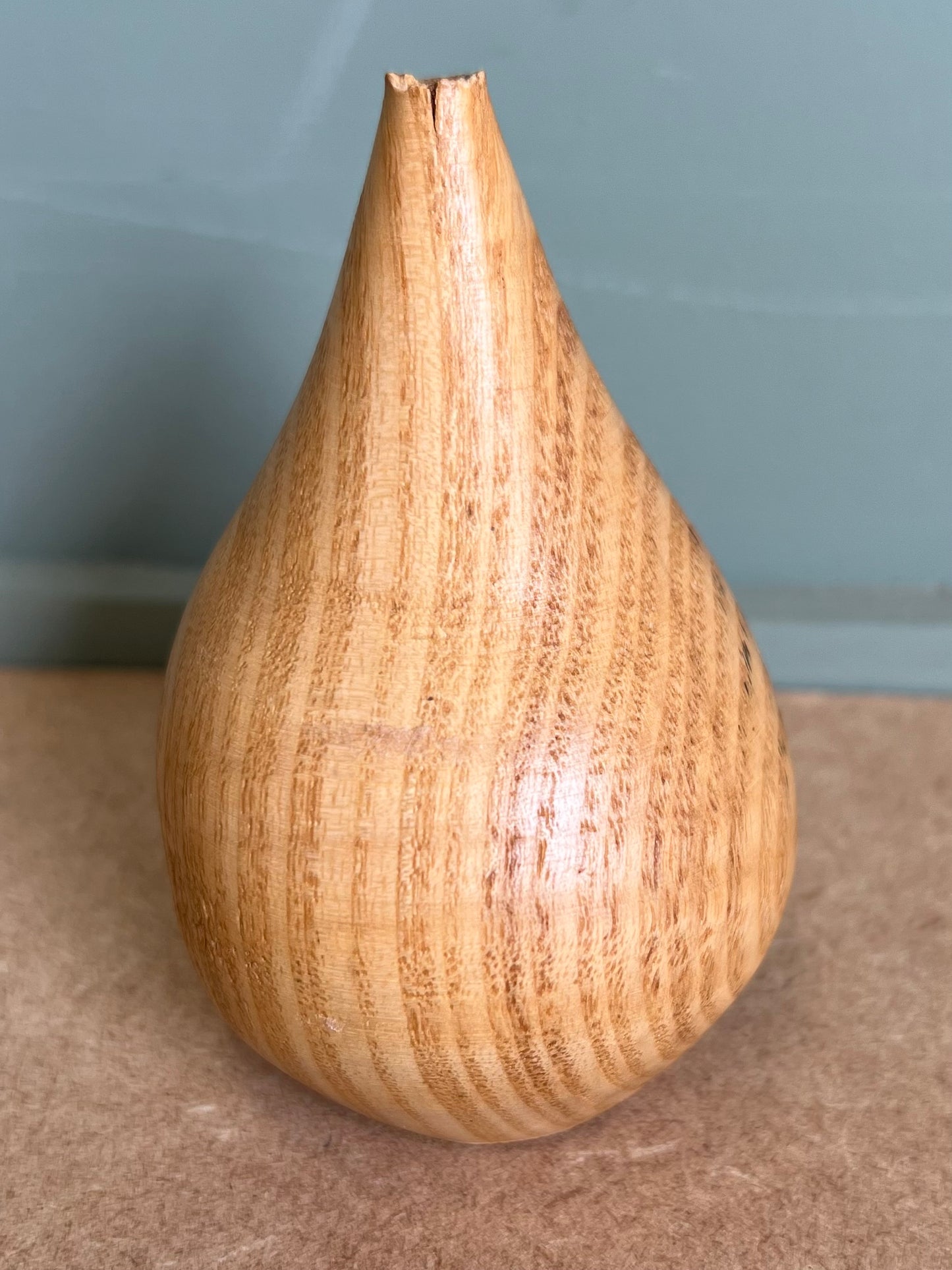 Small Wooden Treen Pear Ornament