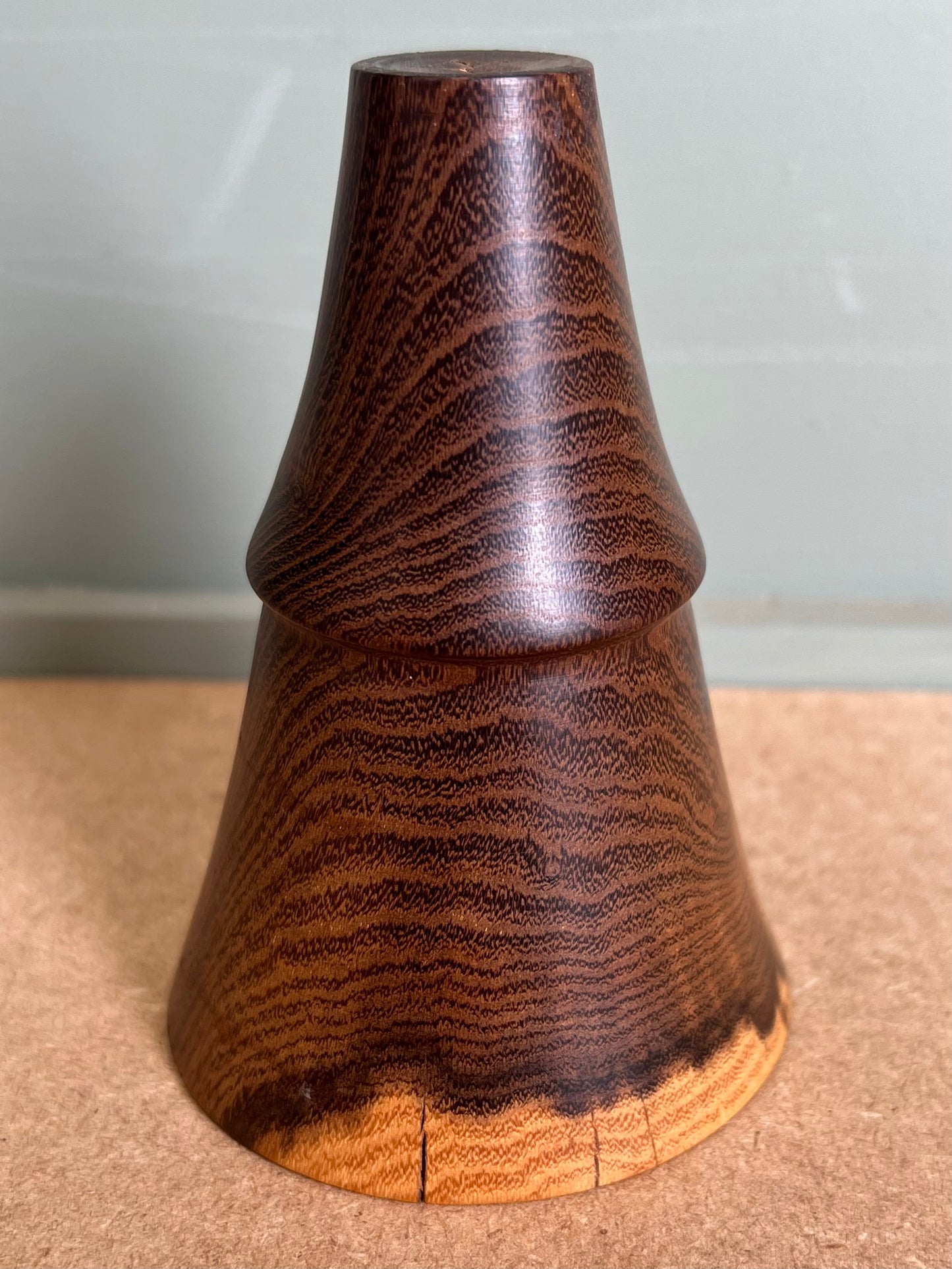 Vintage Early Walnut Treen Wooden Cone