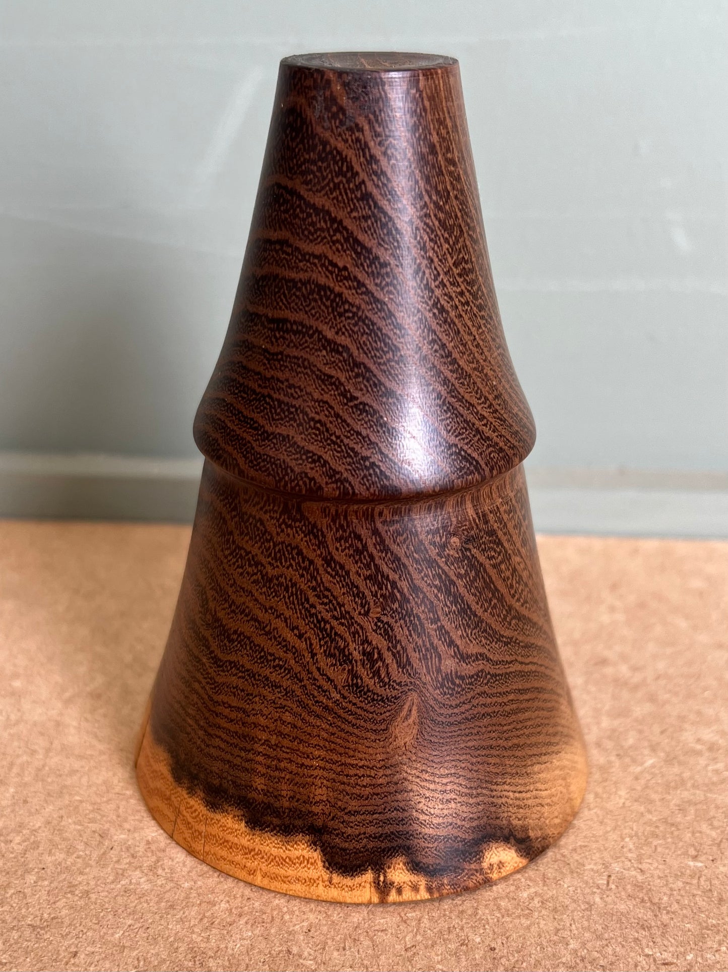 Vintage Early Walnut Treen Wooden Cone